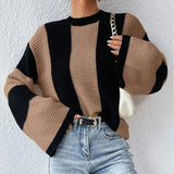 Women's Knitted Sweater Skirt Temperament Round Neck Long Sleeve Sexy Solid Color To Show Thin Ass Skirt HZ1208