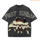 0508 T-Shirts For Men And Women T-Shirts For Summer Summer Leisure Short-Sleeved TST Printed Tops HZ1208