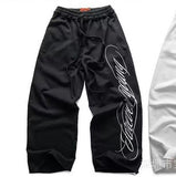 2025 New Popular English Draft Design Men's And Women's Wide Leg Pants Side Print Series Trousers HZ1208