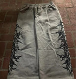 2025 New Popular Men's Broad Leg Pants Plus Side Print Series Of Teen Casual Trousers HZ1208