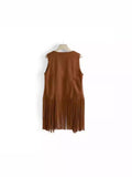 On The Same Day, The New Tumaco Coat Lady Deer-Skinless Long Vest Open Shirt HZ1208