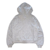 Personality Trendy Autumn New Round Ring Hole Hoodie Zipper Trend Open Shirt Hoodie HZ1208