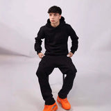 2025 New CRADE Hooded Sportswear Two Pairs Of Pants With Men's And Women Embroidery Set HZ1208