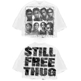 2025 Cool Boy New English Before And After Printing ëÃÞ Five-Sleeved T-Shirt Round Collar Top HZ1208