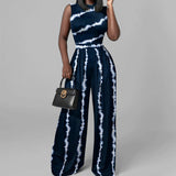 Women's Clothing In The Spring Of 2025 New Fashion Hot Casual Trousers Dress Print Sleeveless Jumpsuit HZ1208