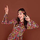 2025 Halloween Women's Print Tops T Hongha Horn Pants Set + Headscarf HZ1208