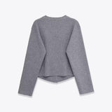 Z2025 New Female Soft Button Coat 5039222 Soft Touch Wide Leg Pants 5039223 HZ1208