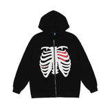 Wish Batch Hoodie Jersey Bone Dark Y2k Zipper Plus Velvet Clothes HZ1208