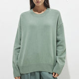 2025 Autumn And Winter New Hot Round-Neck Sweater Women's Card With Loose Knitting Top HZ1208