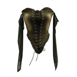 Hottie Sexy Tset Blouse Irregular Cowboy Splicing Mesh Yarn Tie With Short T-Shirt 6105 HZ1208