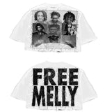 2025 Cool Boy New English Before And After Printing ëÃÞ Five-Sleeved T-Shirt Round Collar Top HZ1208