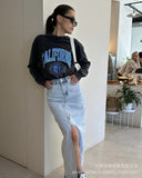 2025 Autumn And Winter New Pure Cotton Water Wash Old Sweater Women In Batik Retro Print Top Lady HZ1208