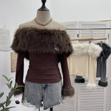 Heavy Industry Bling Bling Glide Hanging Neck Sling Vest One-Style Wrapping Tie With Large Bare Back Blouse 1083 HZ1208