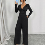 Women's Lotus Leaf Edge Design Temperament Jumpsuit HZ1208