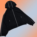 Y2K Vintage Zipper High Street Dark Gothic Men And Women's Same Loose Dress 2025 HZ1208