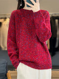 Autumn And Winter Women's Beads Knitwear 2025 New High-End Feel Super-Good-Looking Retro Lazy Wind Wearing Purple Sweater HZ1208