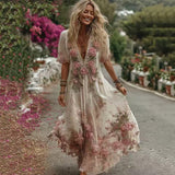 2025 Explosion Women's V-Neck Dress HZ1208