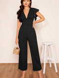 Women's Lotus Leaf Edge Design Temperament Jumpsuit HZ1208