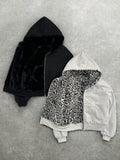 New Autumn And Winter New Hooded Jacket Two-Sided Pattern Retro Leopard Zipper Hoodie Loose Personality Top HZ1208