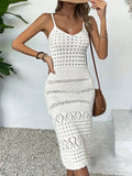 Ocean's New Beach Hooded Jersey Knitted Sexy Sling Dress Sunscreen Woman HZ1208