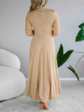 Spring And Autumn 2025 Elegant Waist Dress Fine Flashy Deep V Sexy Dress HZ1208