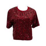 Red Lidg Short-Sleeved T-Shirt Woman 2025 Spring Dresses Loose Lime Bling Blouse 1059 HZ1208