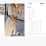 Summer Casual Fashion One-Step Skirt 2025 New Ins Style Simple Straight V-Neck Long Dress HZ1208