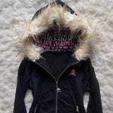 2230# Zipper Hoodie Lady Harajuku Style Hoodie Top Coat Hot HZ1208