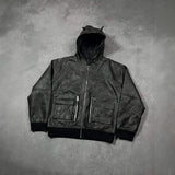 Gothic Hung Punk Hoodie Splicing Hoodie Casual Commuter Top HZ1208