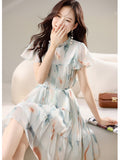 French High-End Fairy Dress Women's Summer 2025 New Super Fairy Princess Dress Holiday Style Beautiful Long Dress HZ1208