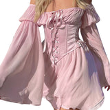 21154 Chiffon Shoulder Irregular Dress Girded Suit Temperament Commuting Short Skirt HZ1208