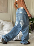 Love Worn Jeans Street Hot Girl Autumn New Low-Rise Loose Straight Pants Broad Legs Fashion HZ1208