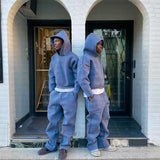 2172 Casual Simple Couple Fashion Hoodie Sweatshirt Solid Color Loose Sweater HZ1208