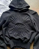 2025 New Jacket Embroidered Eyes National Tide Handsome Hoodie Hoodie Hoodie HZ1208