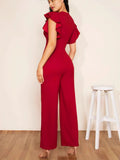 Women's Lotus Leaf Edge Design Temperament Jumpsuit HZ1208