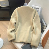 Autumn And Winter New Swaying Velvet Short Coat Women V-Neck Casual Thicken Warm Lamb Velvet Loose Coat Tide HZ1208