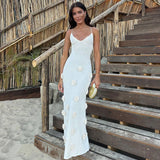 Ocean Beach Hoodie Jersey Knitted Embroidered Sling Skirt Sexy-Back Tying With Ass Long Skirt HZ1208