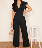 Women's Lotus Leaf Edge Design Temperament Jumpsuit HZ1208