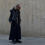 2025 Autumn And Winter New High-Waisted Cotton Comfortable Half-Body Skirt Hot Straight Knitted Long Skirt HZ1208