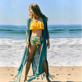 Spring And Summer New Solid Knitted Jersey Bikini Skirt Belt Long Beach Coat HZ1208