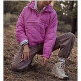 2025 Autumn And Winter New Fashion Loose Long-Sleeved Hooded Cotton Jacket Warm Top HZ1208