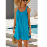 2025 New U-Necked Sling Long-Singing Elegant A-Shaped Dress Dress Summer Women's Dress HZ1208