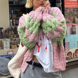 2025 Autumn And Winter New V Collar Wear Loose Lazy Breeze Knitted Sweater Skirt HZ1208