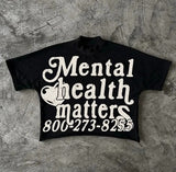 2025 Cool Boy New Prayer Hand-Printing T-Shirt Five-Sleeved T-Shirt HZ1208