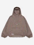 New Retro Half-Necked Jacket Men's And Women's Young Lattice Double Hat Hoodie HZ1208