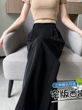 White Suit Pants Hanging Woman Summer Small High-Grade Ice Silk Impenetrable Narrow Version Of Casual Straight Pants HZ1208