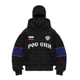 Autumn And Winter Double Hat Jacket Y2K Letter Printing Street Trendy Men's And Women's Hoodie Jacket HZ1208