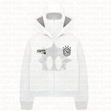 Autumn And Winter Tide Brand Double Hat Unique Design Hoodie New Men And Women's Same Loose Y2K Hoodie HZ1208