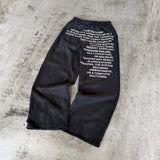 Personality Loose Hoodie Straight Trousers Street Fashion Ins Trendy H-Hop Set HZ1208