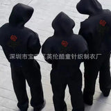 2025 Casual Simple Couple Fashion Hoodie Sweatshirt Solid Color Loose Sweater HZ1208